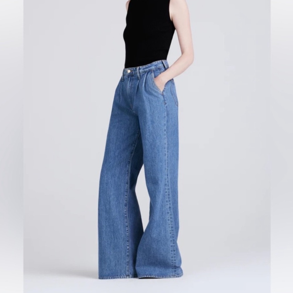 DEREK LAM HIGH RISE PLEATED TROUSER - SIZE 27